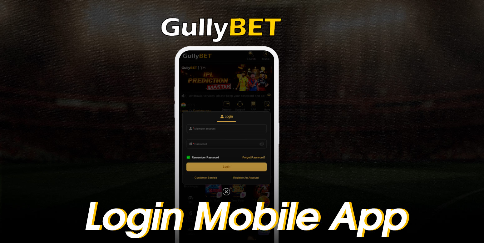 Secure and easy Gullybet login with the mobile app